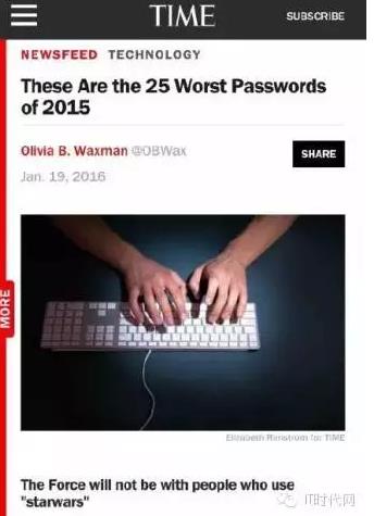 “最不安全密碼”排行榜出爐！快看看你的密碼上榜了嗎？