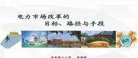 PPT | 電力市場改革的目標(biāo)、路徑與手段