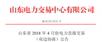 山東4月份雙邊協(xié)商、集中競價交易27日展開（附名單）