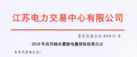 2018年宜興抽水蓄能電量招標(biāo)結(jié)果公示 成交電量13.895億千瓦時