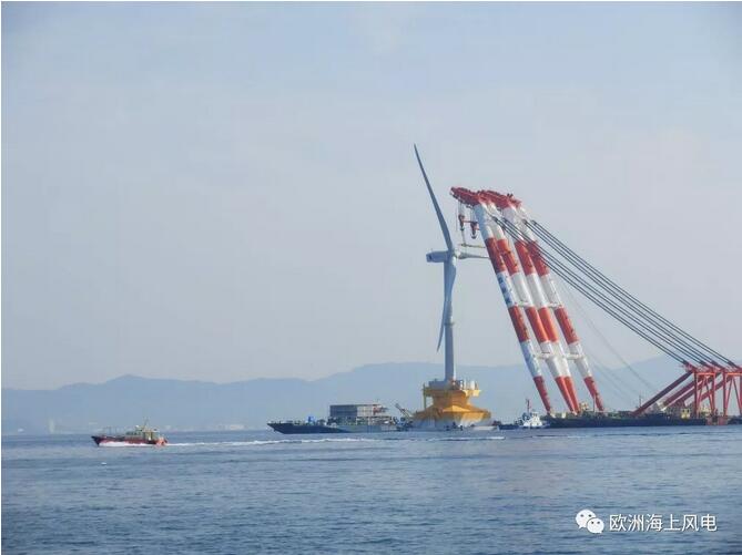 日本漂浮式海上風(fēng)機專用安裝船正式下水
