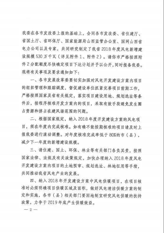 96個(gè)項(xiàng)目！山西省正式印發(fā)2018年度風(fēng)電開發(fā)建設(shè)方案