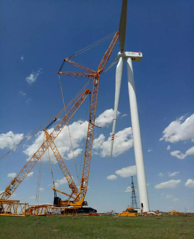 陸上風電重器：三一重能第一臺3.4MW風電機組順利完成吊裝！