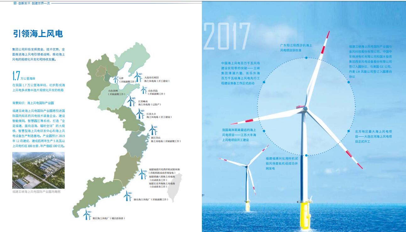 引領(lǐng)海上風(fēng)電 三峽集團(tuán)發(fā)布2017年可持續(xù)發(fā)展報告
