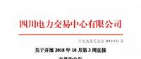 公告 | 四川關(guān)于開(kāi)展2018年10月第3周直接交易的公告