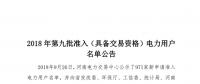 河南新增第九批準(zhǔn)入（具備交易資格）340家電力用戶(hù)（附名單）