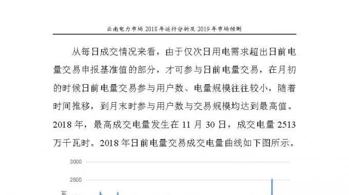 云南電力市場2018年運(yùn)行分析及2019年市場預(yù)測